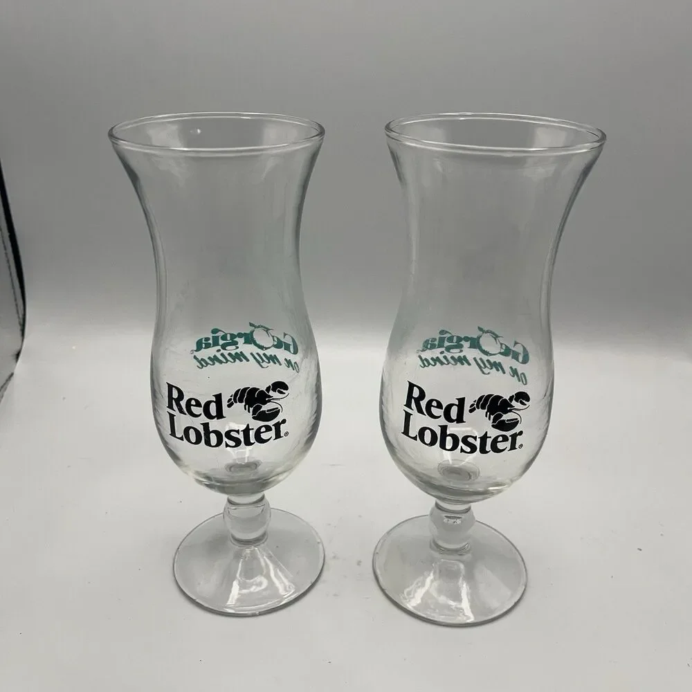 Red Lobster Georgia On My Mind Glasses Set Of 2